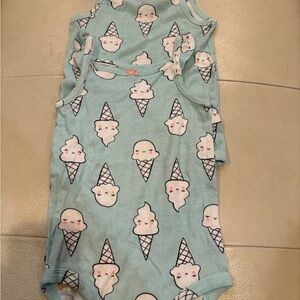 Carter's Ice Cream Print Pajama Set - Light Blue- set of two for twin girls